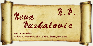 Neva Muskalović vizit kartica